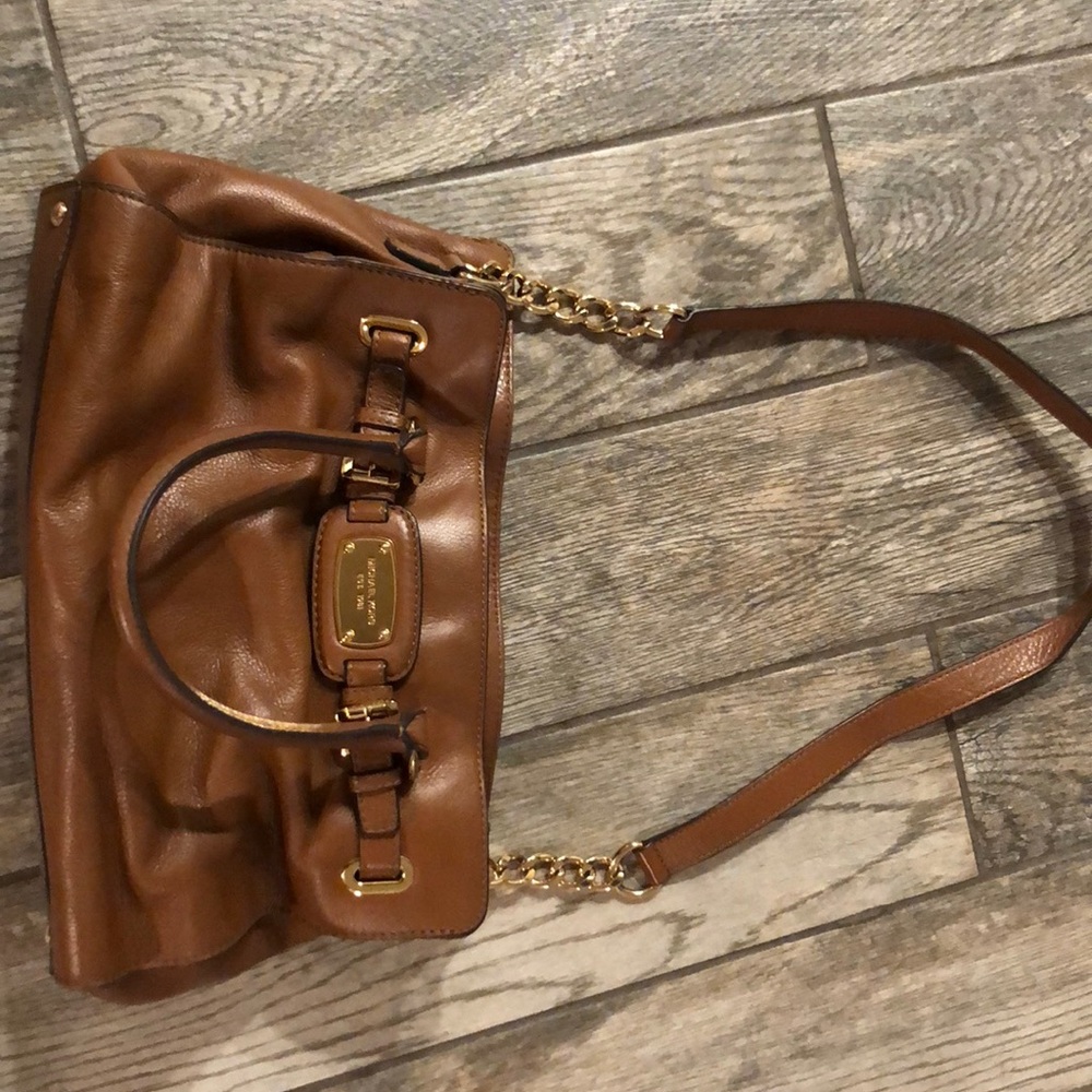 Michael Kors Pebbled Leather Hamilton Satchel